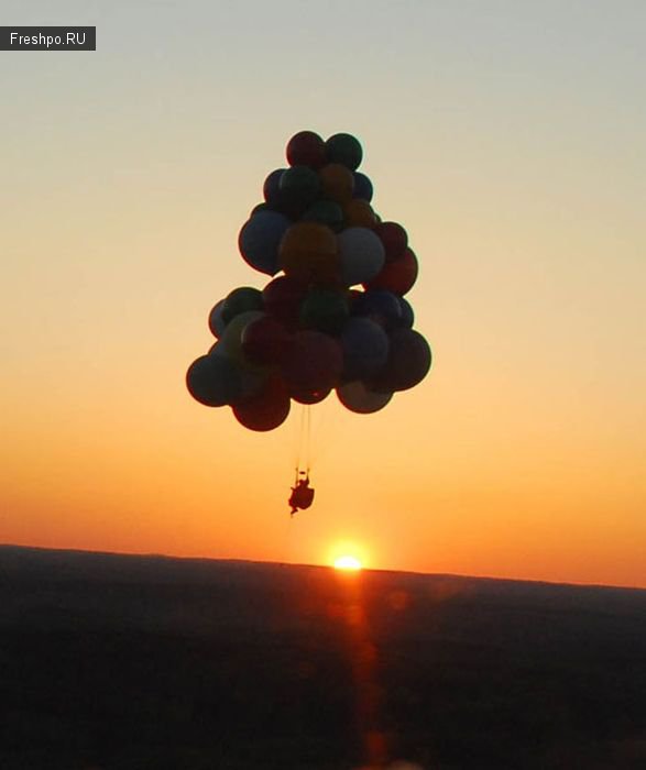 Можно ли летать на шарах, наполненных гелием или фотоотчет любителя!