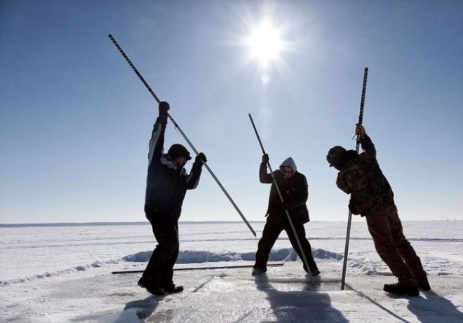 Зимняя рыбалка - интересный метод ловли на горпун.
