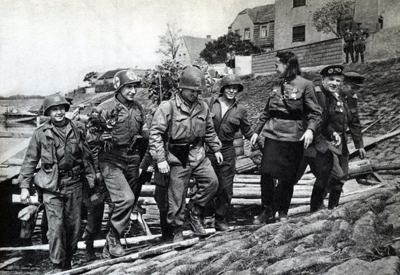 Город Торгау, апрель 1945 г